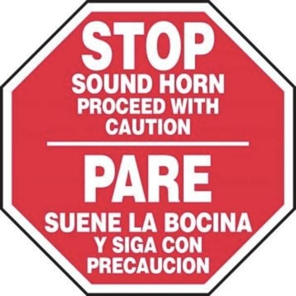 Accuform BILINGUAL Safety Sign SOUND HORN SBMVTR502XL SBMVTR502XL - main